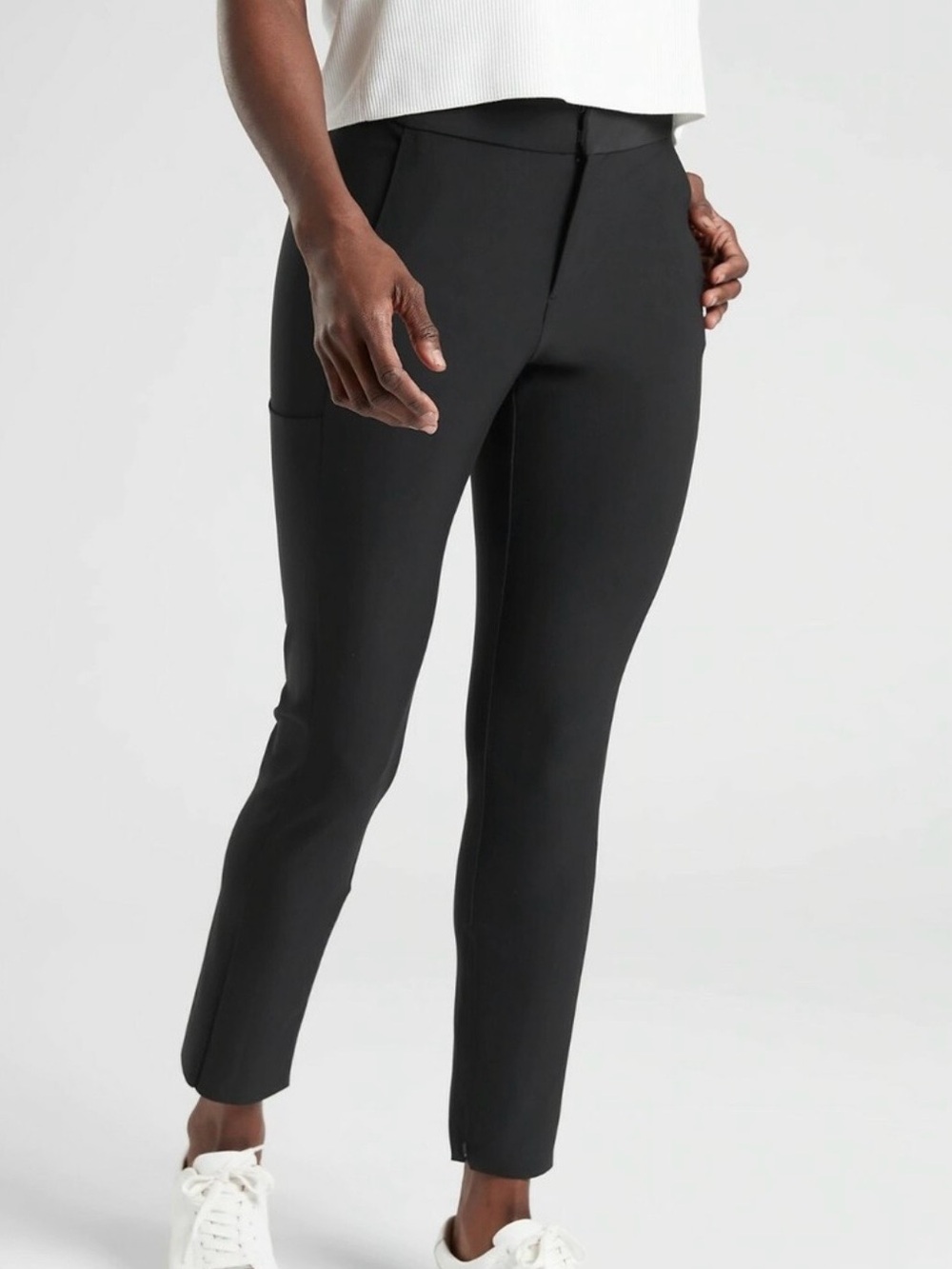Athleta Stellar Black Ankle-Length Slim Pants